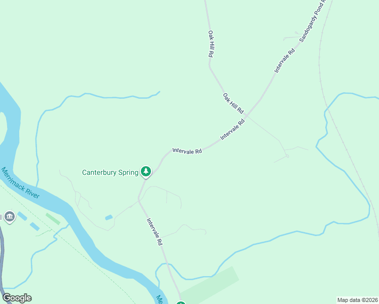 map of restaurants, bars, coffee shops, grocery stores, and more near 345 Intervale Road in Canterbury