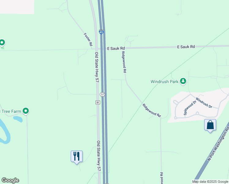 map of restaurants, bars, coffee shops, grocery stores, and more near 2387 Marak Drive in Grafton