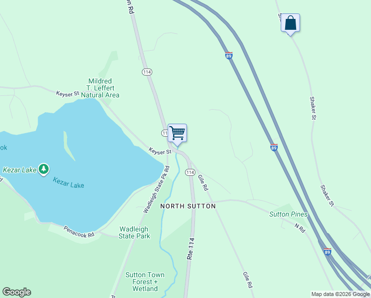 map of restaurants, bars, coffee shops, grocery stores, and more near 5 Davis Court in Warner