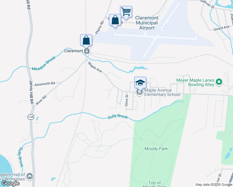 map of restaurants, bars, coffee shops, grocery stores, and more near 5 Pine Avenue in Claremont