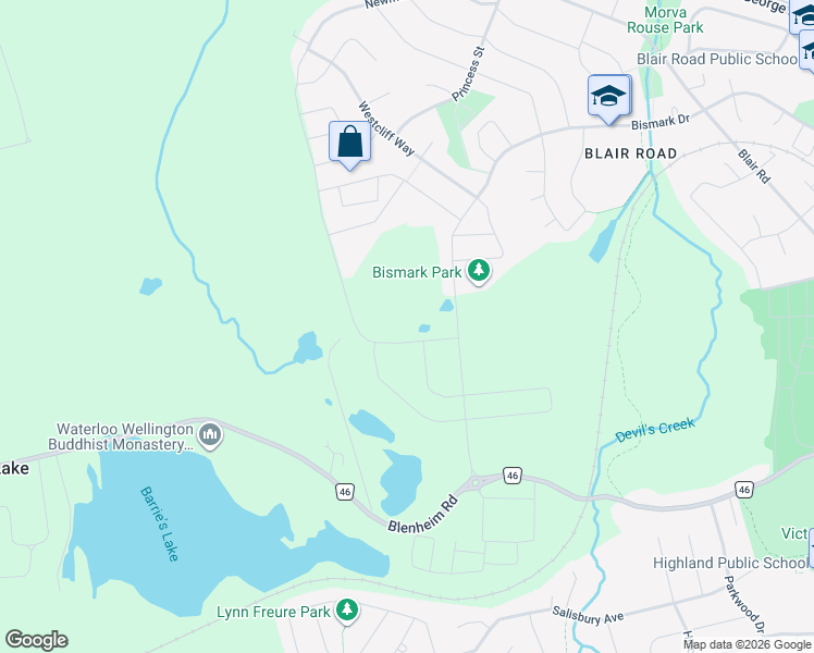 map of restaurants, bars, coffee shops, grocery stores, and more near 400 Newman Drive in Cambridge
