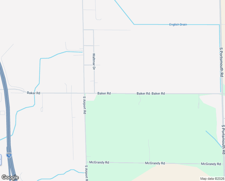 map of restaurants, bars, coffee shops, grocery stores, and more near 5165 Baker Road in Bridgeport charter Township