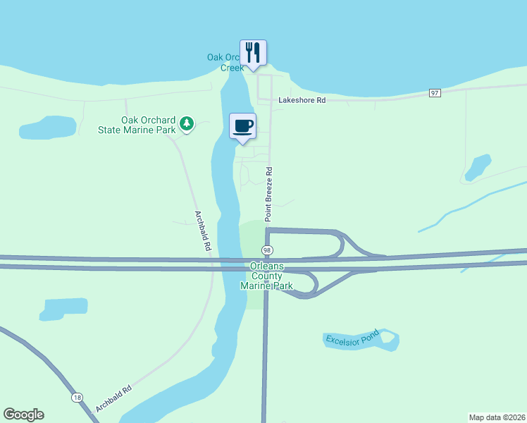 map of restaurants, bars, coffee shops, grocery stores, and more near 1028 Point Breeze Road in Kent