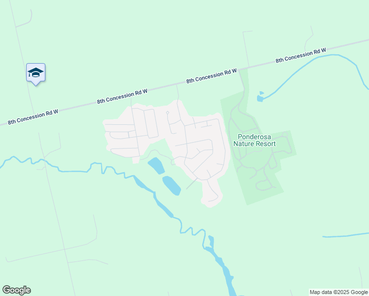 map of restaurants, bars, coffee shops, grocery stores, and more near 136 Glenariff Drive in Hamilton