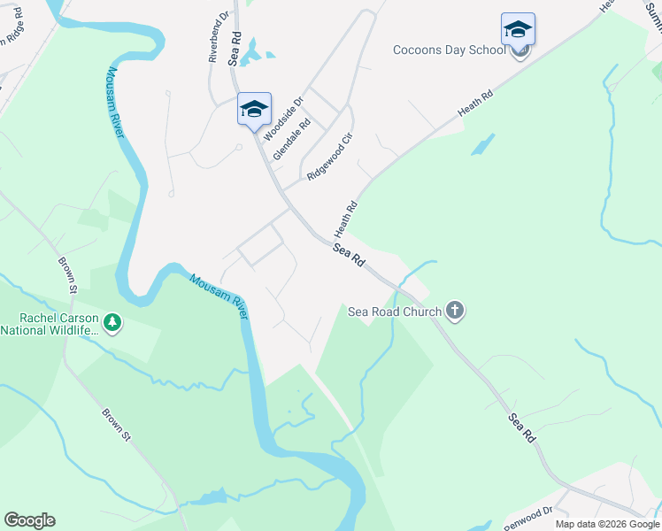 map of restaurants, bars, coffee shops, grocery stores, and more near 113 Sea Road in Kennebunk