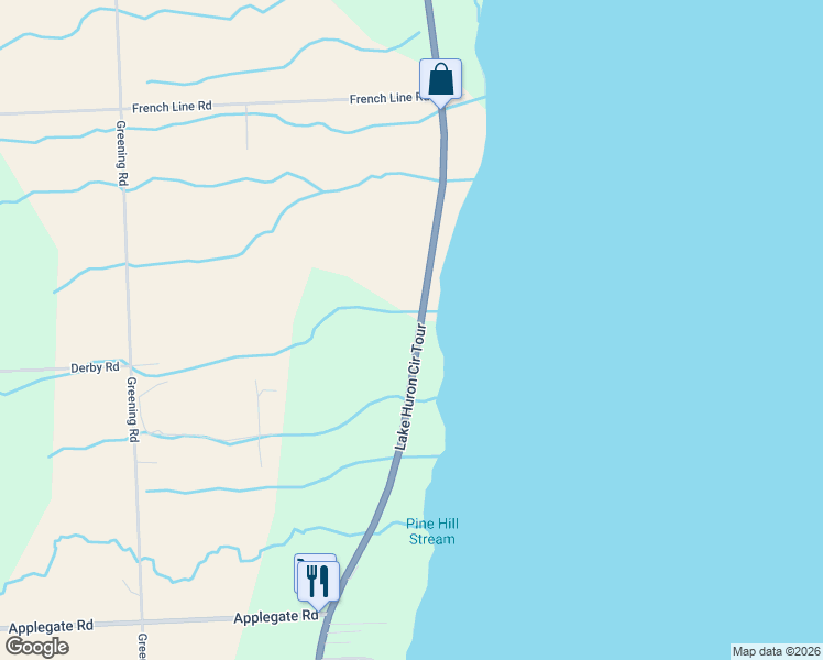map of restaurants, bars, coffee shops, grocery stores, and more near 2230 Lakeshore Road in Applegate