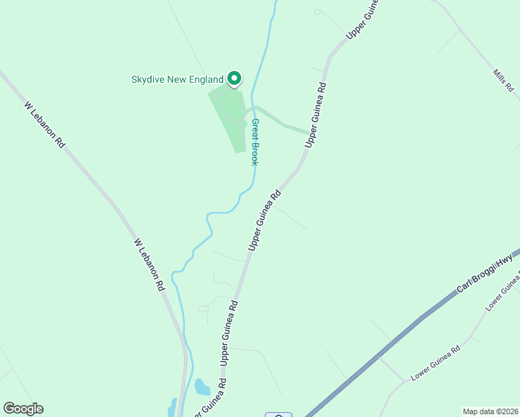 map of restaurants, bars, coffee shops, grocery stores, and more near 613 Upper Guinea Road in Lebanon