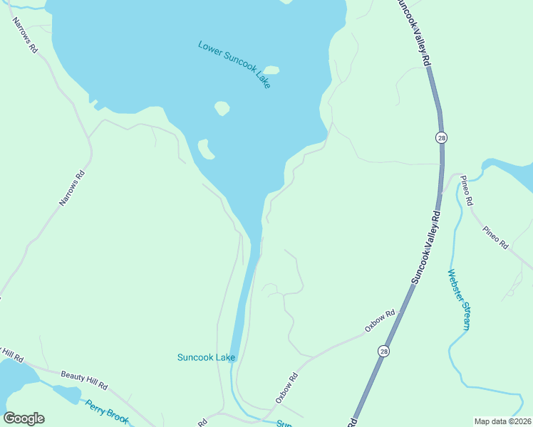 map of restaurants, bars, coffee shops, grocery stores, and more near 20 Ridge Road in Barnstead