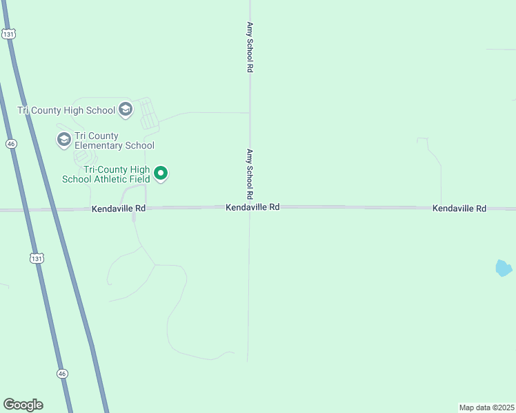 map of restaurants, bars, coffee shops, grocery stores, and more near 20574 County Road 530 in Howard City