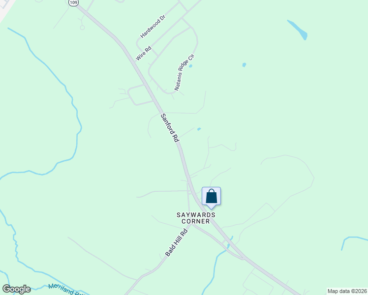 map of restaurants, bars, coffee shops, grocery stores, and more near 2489 Sanford Road in Wells