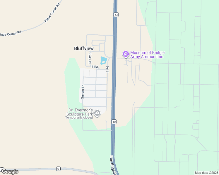 map of restaurants, bars, coffee shops, grocery stores, and more near 7559 U.S. 12 in North Freedom