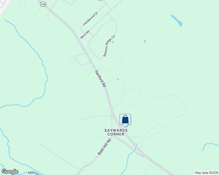 map of restaurants, bars, coffee shops, grocery stores, and more near 2489 Sanford Road in Wells