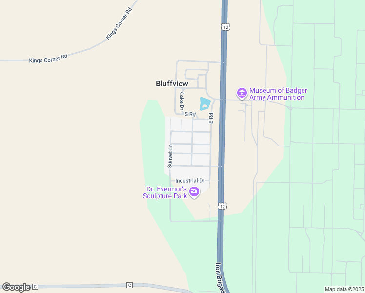 map of restaurants, bars, coffee shops, grocery stores, and more near S7559 U.S. 12 in North Freedom