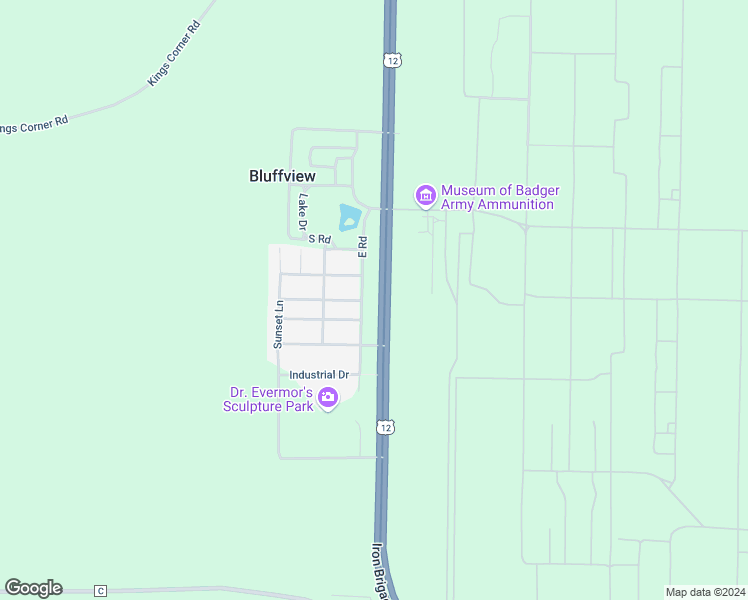 map of restaurants, bars, coffee shops, grocery stores, and more near 7559 U.S. 12 in North Freedom