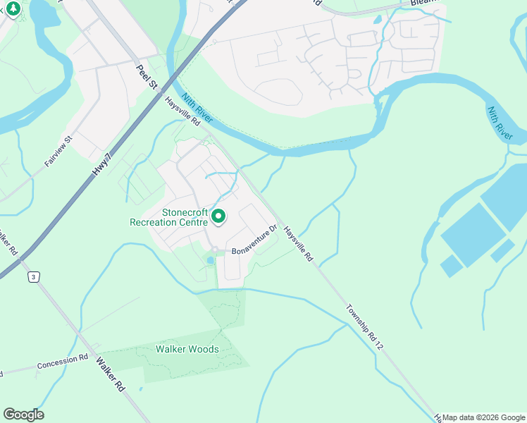 map of restaurants, bars, coffee shops, grocery stores, and more near 40 Thimbleberry Crossing in New Hamburg