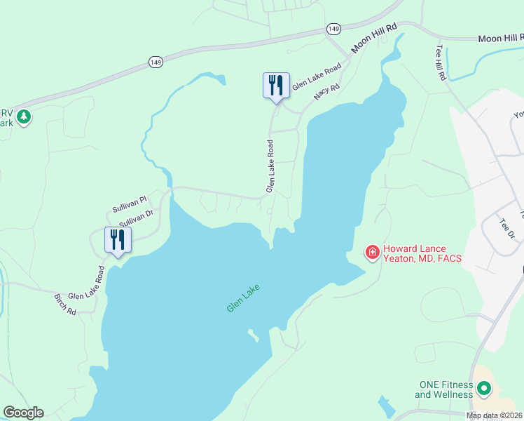 map of restaurants, bars, coffee shops, grocery stores, and more near 7 Ivy Loop Road in Lake George