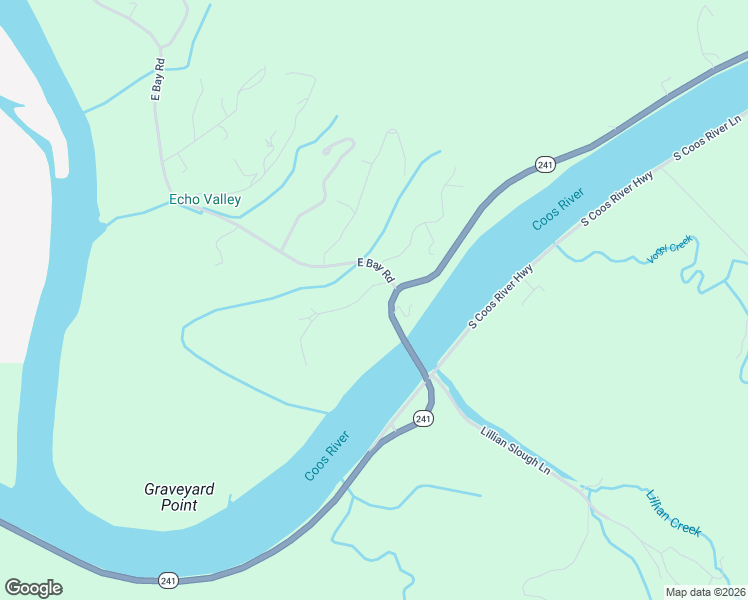 map of restaurants, bars, coffee shops, grocery stores, and more near 63146 East Bay Road in Coos Bay