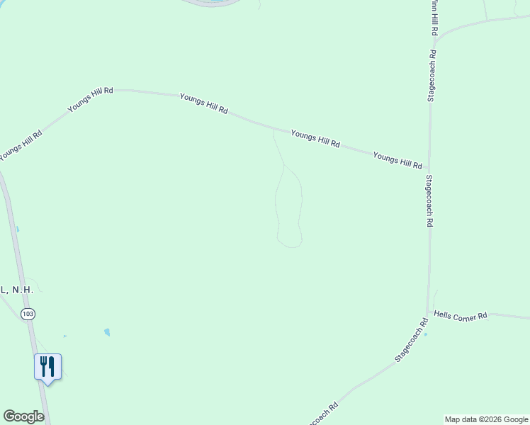 map of restaurants, bars, coffee shops, grocery stores, and more near 50 Pine Ridge Road in Sunapee