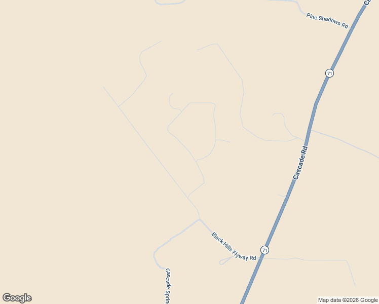 map of restaurants, bars, coffee shops, grocery stores, and more near Lariat Circle in Fall River County