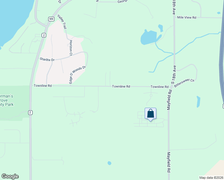 map of restaurants, bars, coffee shops, grocery stores, and more near 3491 Townline Road in West Bend