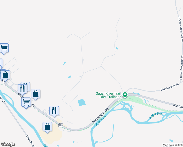 map of restaurants, bars, coffee shops, grocery stores, and more near 116 Roberts Hill Road in Claremont