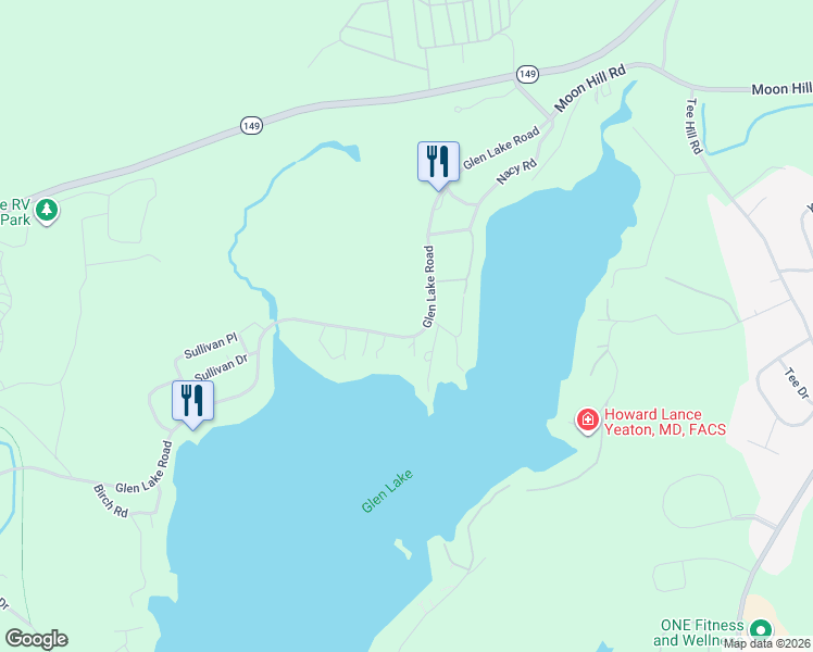 map of restaurants, bars, coffee shops, grocery stores, and more near 7 Ivy Loop Road in Lake George