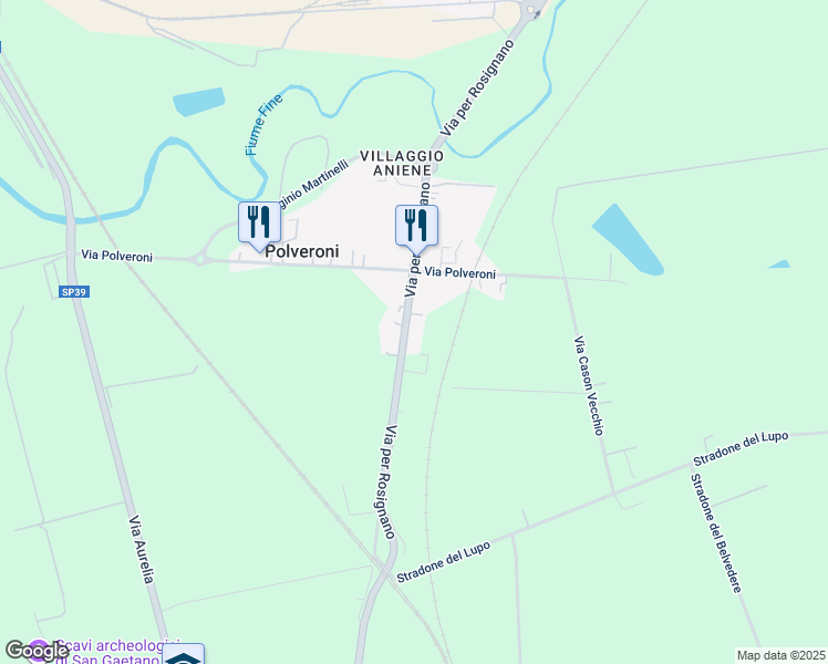 map of restaurants, bars, coffee shops, grocery stores, and more near 24 Via per Rosignano in Polveroni