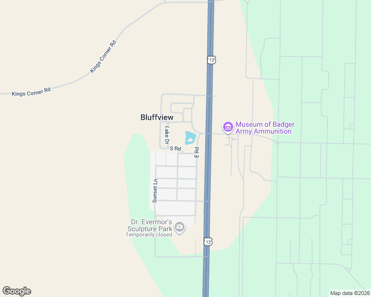 map of restaurants, bars, coffee shops, grocery stores, and more near 7551 U.S. 12 in North Freedom