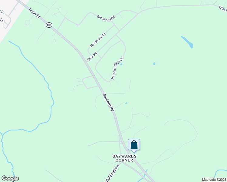 map of restaurants, bars, coffee shops, grocery stores, and more near Natanis Ridge Cir in Wells
