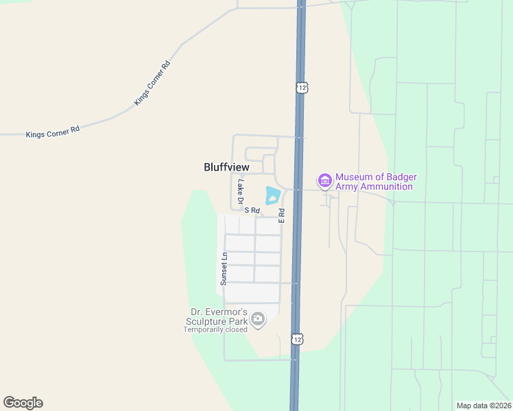 map of restaurants, bars, coffee shops, grocery stores, and more near 7551 U.S. 12 in North Freedom