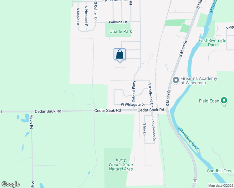 map of restaurants, bars, coffee shops, grocery stores, and more near 1008 S Glencrest Ct in Saukville