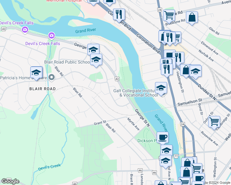 map of restaurants, bars, coffee shops, grocery stores, and more near 48 Saxony Circle in Cambridge