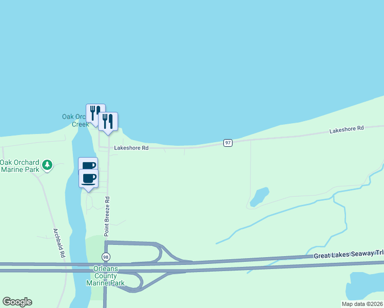 map of restaurants, bars, coffee shops, grocery stores, and more near 14462 Lakeshore Road in Kent