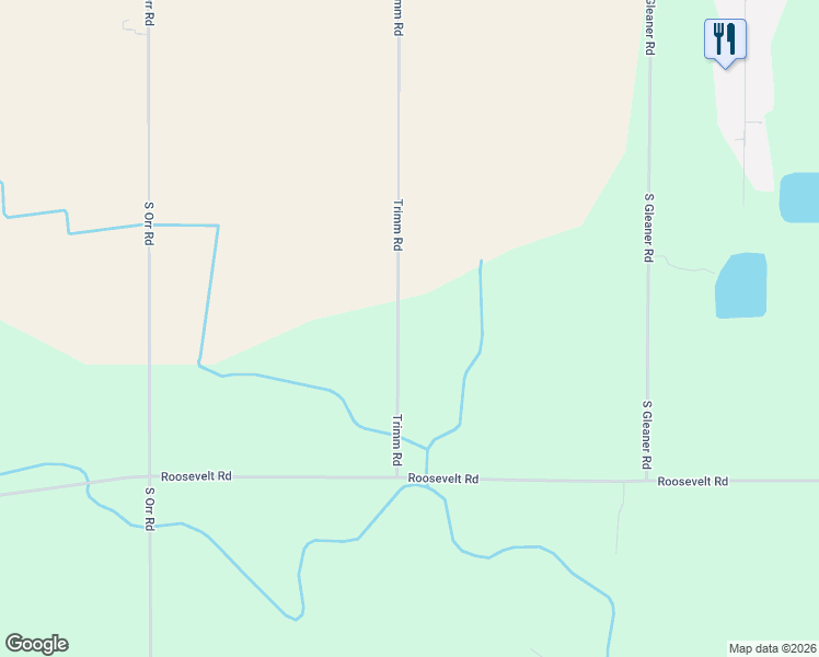 map of restaurants, bars, coffee shops, grocery stores, and more near 3721 Trimm Road in Saginaw