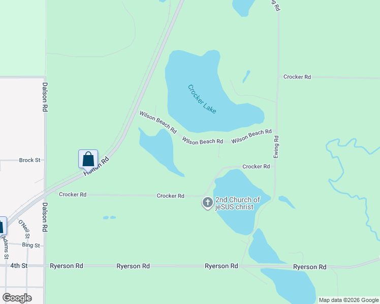 map of restaurants, bars, coffee shops, grocery stores, and more near 3955 Wilson Beach Road in Twin Lake