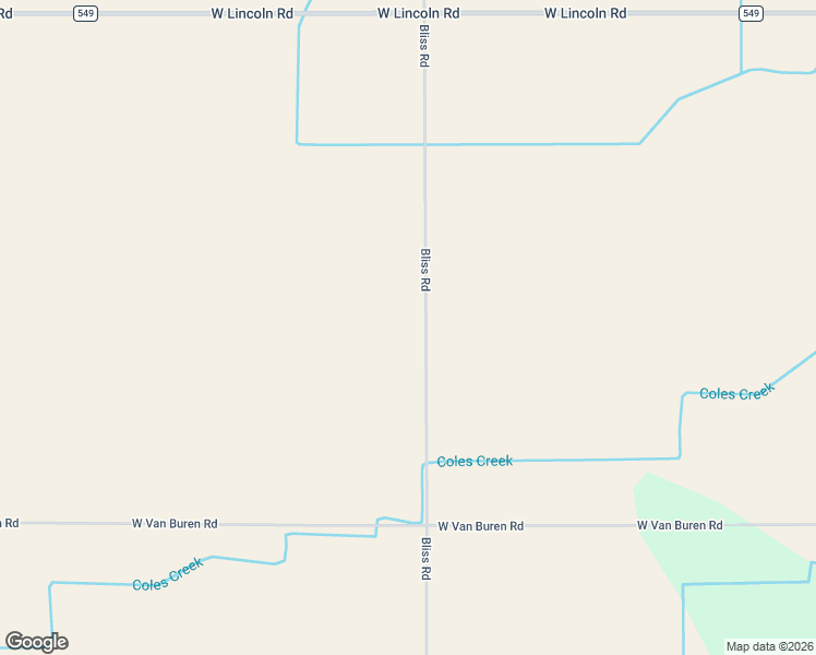 map of restaurants, bars, coffee shops, grocery stores, and more near 5526 Bliss Road in Elwell