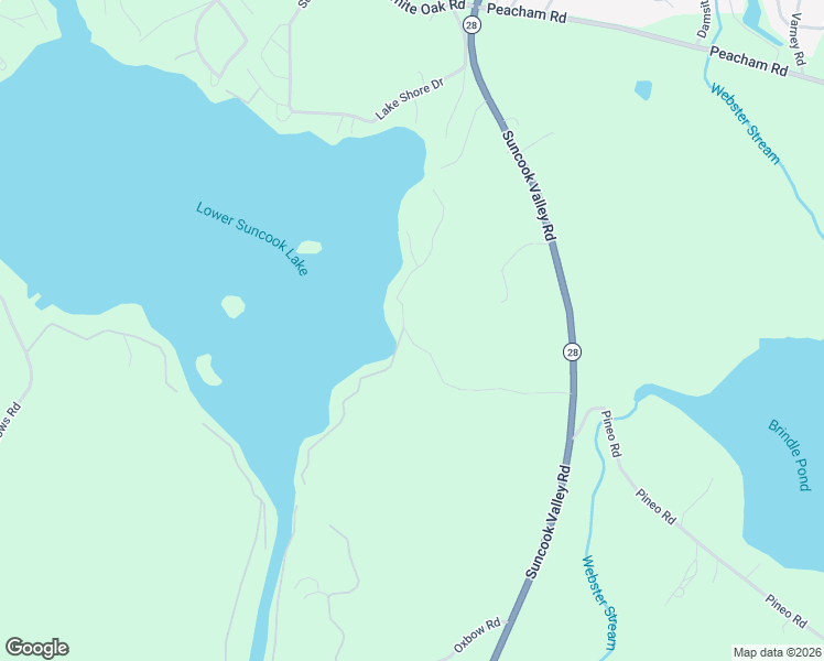 map of restaurants, bars, coffee shops, grocery stores, and more near 99 Ridge Road in Barnstead