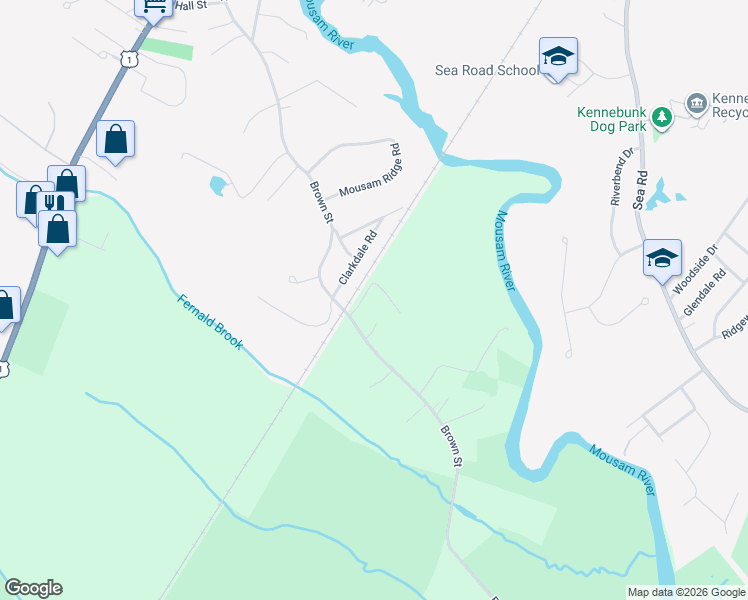 map of restaurants, bars, coffee shops, grocery stores, and more near 7 Clarkdale Road in Kennebunk