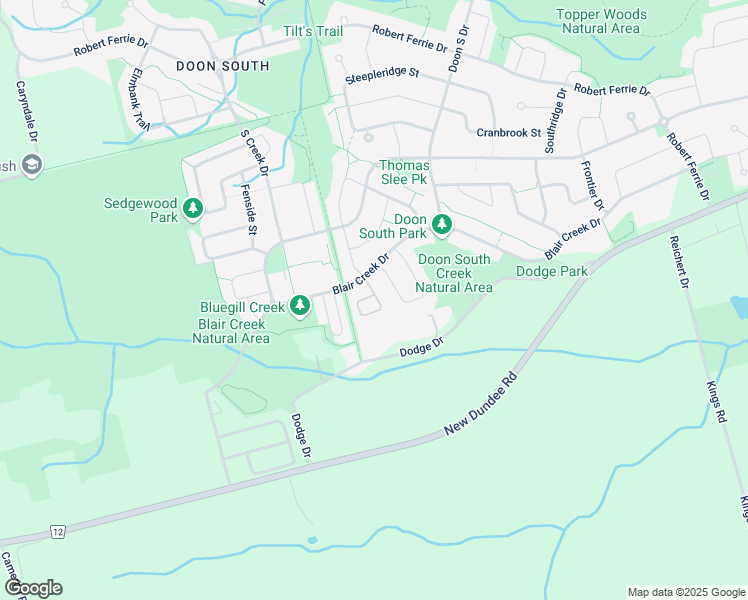 map of restaurants, bars, coffee shops, grocery stores, and more near in Kitchener