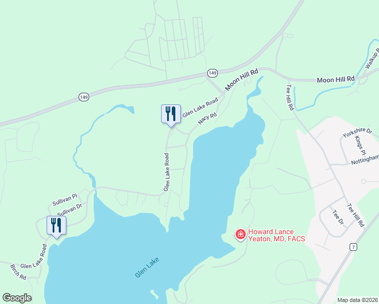 map of restaurants, bars, coffee shops, grocery stores, and more near 42 Louise Lane in Lake George