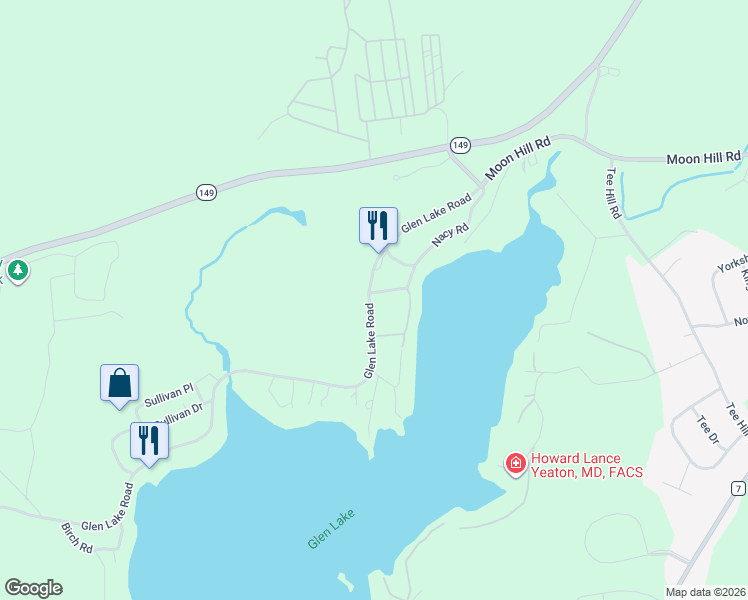 map of restaurants, bars, coffee shops, grocery stores, and more near 39 Louise Lane in Queensbury