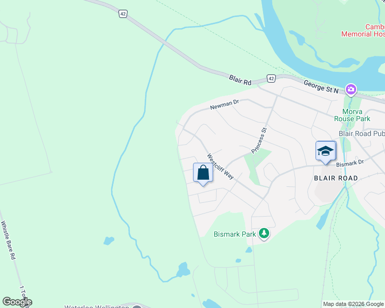map of restaurants, bars, coffee shops, grocery stores, and more near 24 Moon Cres in Cambridge