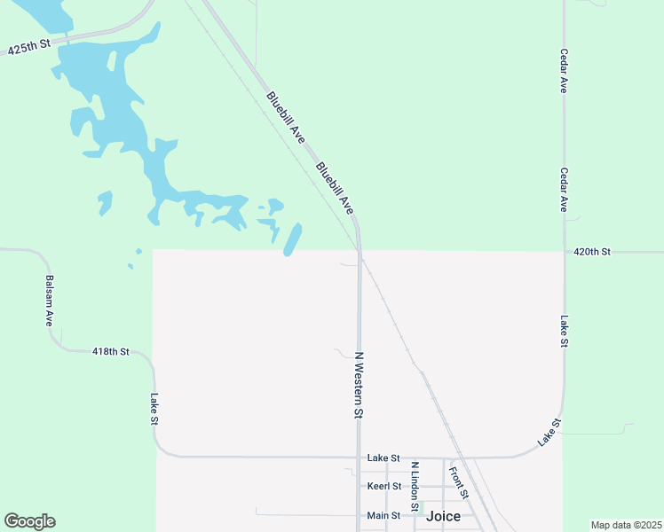 map of restaurants, bars, coffee shops, grocery stores, and more near 701 North Western Street in Joice