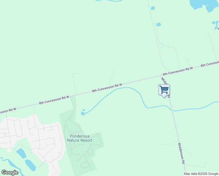 map of restaurants, bars, coffee shops, grocery stores, and more near 1172 Concession 8 West in Hamilton