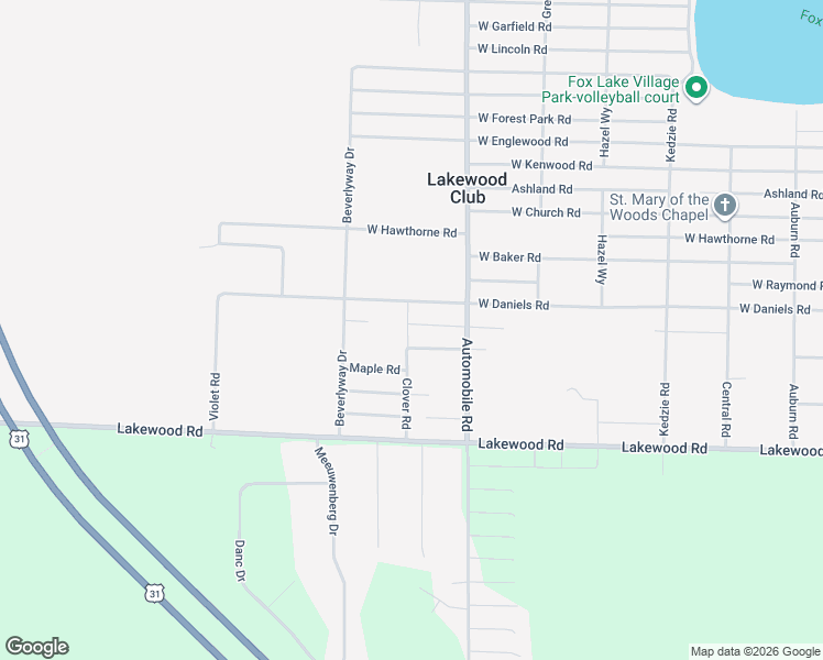 map of restaurants, bars, coffee shops, grocery stores, and more near 745 West Daniels Road in Twin Lake