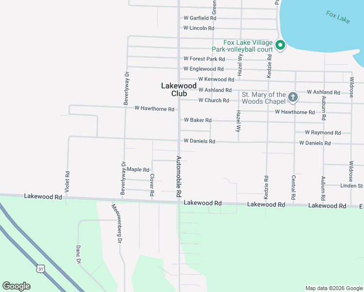 map of restaurants, bars, coffee shops, grocery stores, and more near 6406 Automobile Road in Twin Lake