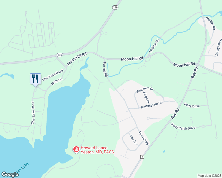 map of restaurants, bars, coffee shops, grocery stores, and more near 111 Tee Hill Rd in Queensbury