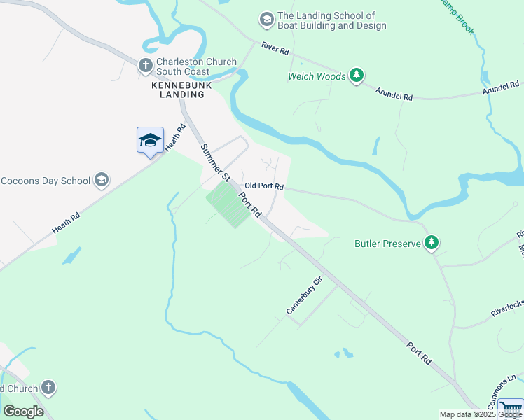 map of restaurants, bars, coffee shops, grocery stores, and more near 1 Devonshire Lane in Kennebunk