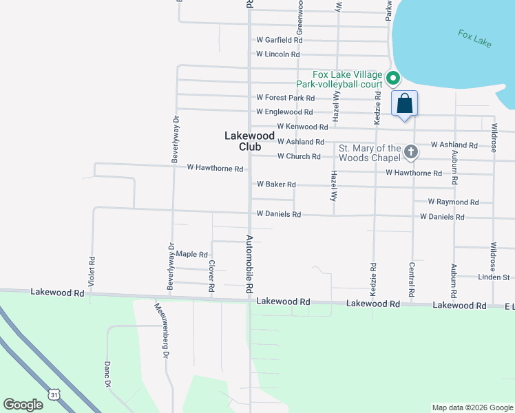 map of restaurants, bars, coffee shops, grocery stores, and more near 6406 Automobile Road in Twin Lake
