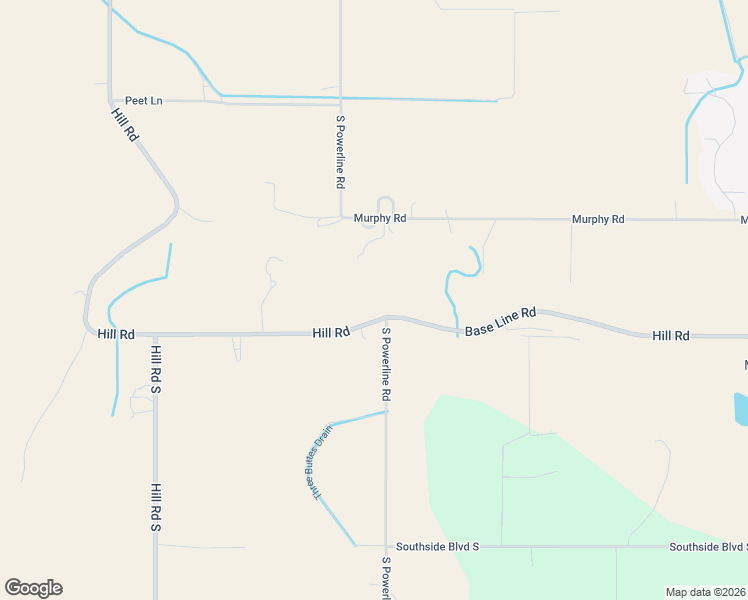 map of restaurants, bars, coffee shops, grocery stores, and more near 7978 Base Line Road in Melba